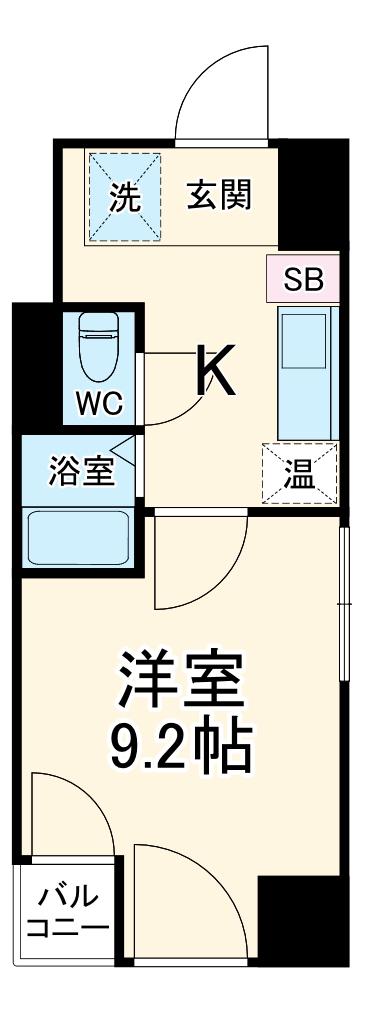 グランドパレス御池(1K/5階)の間取り写真