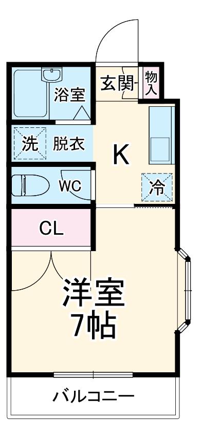 マスカットハウスリンノ 1(1K/1階)の間取り写真