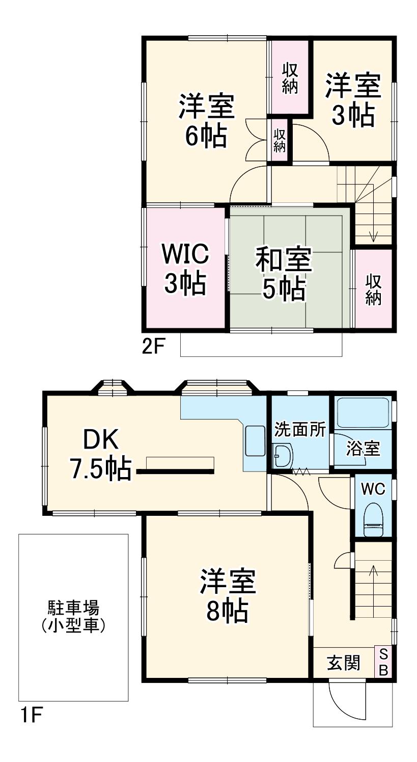 西武池袋・豊島線 武蔵藤沢駅 徒歩10分 2階建 築46年(4SLDK)の間取り写真