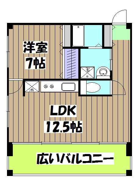 デ・エストレージャス(ワンルーム/3階)の間取り写真