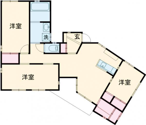 香椎線 宇美駅 徒歩35分 1階建 築3年(3SLDK)の間取り写真