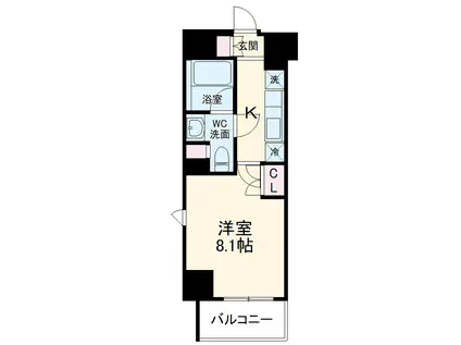 シエル武蔵小杉(1K/5階)の間取り写真