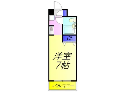 メゾングリシーヌ(ワンルーム/5階)の間取り写真