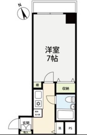 MAC川崎コートⅡ(1K/8階)の間取り写真