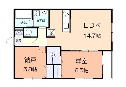 フォンテーヌあずまⅢ(2LDK/1階)の間取り写真
