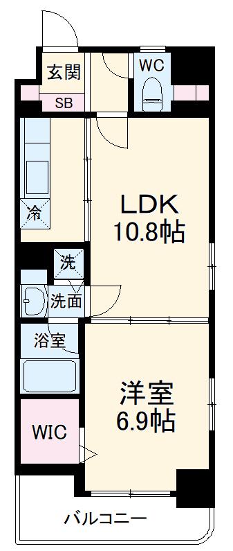 さくらHILLS桜本町イースト(1LDK/3階)の間取り写真