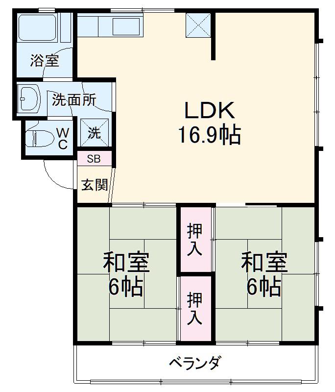 CI-11(2LDK/2階)の間取り写真