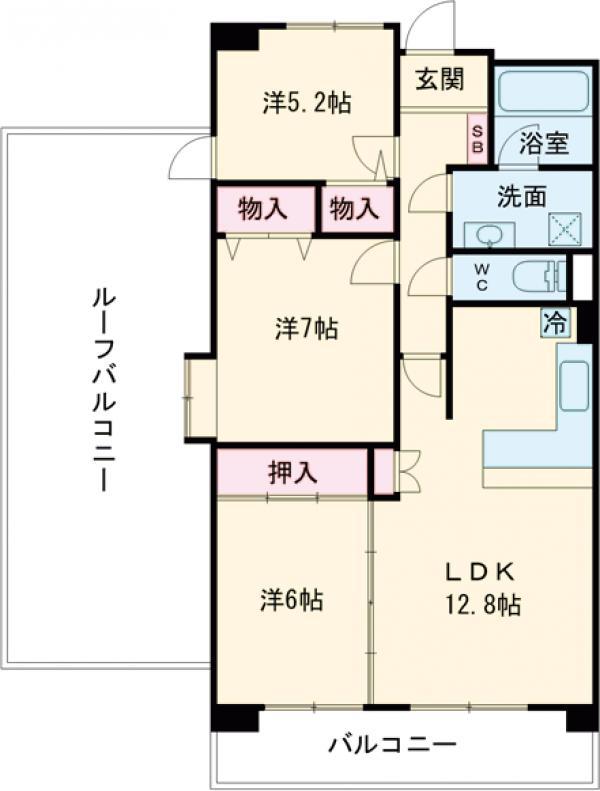 エルパーク西京大野原(3LDK/5階)の間取り写真