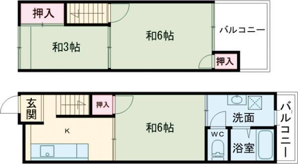 東海道本線 桂川駅(京都) 徒歩28分 2階建 築54年