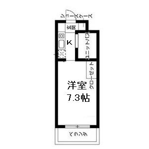 リッシュ・ラフォーレ(1K/1階)の間取り写真