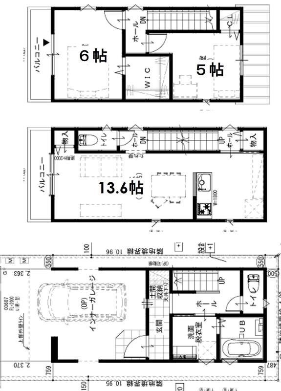 大阪メトロ中央線 朝潮橋駅 徒歩16分 3階建 新築(2LDK)の間取り写真