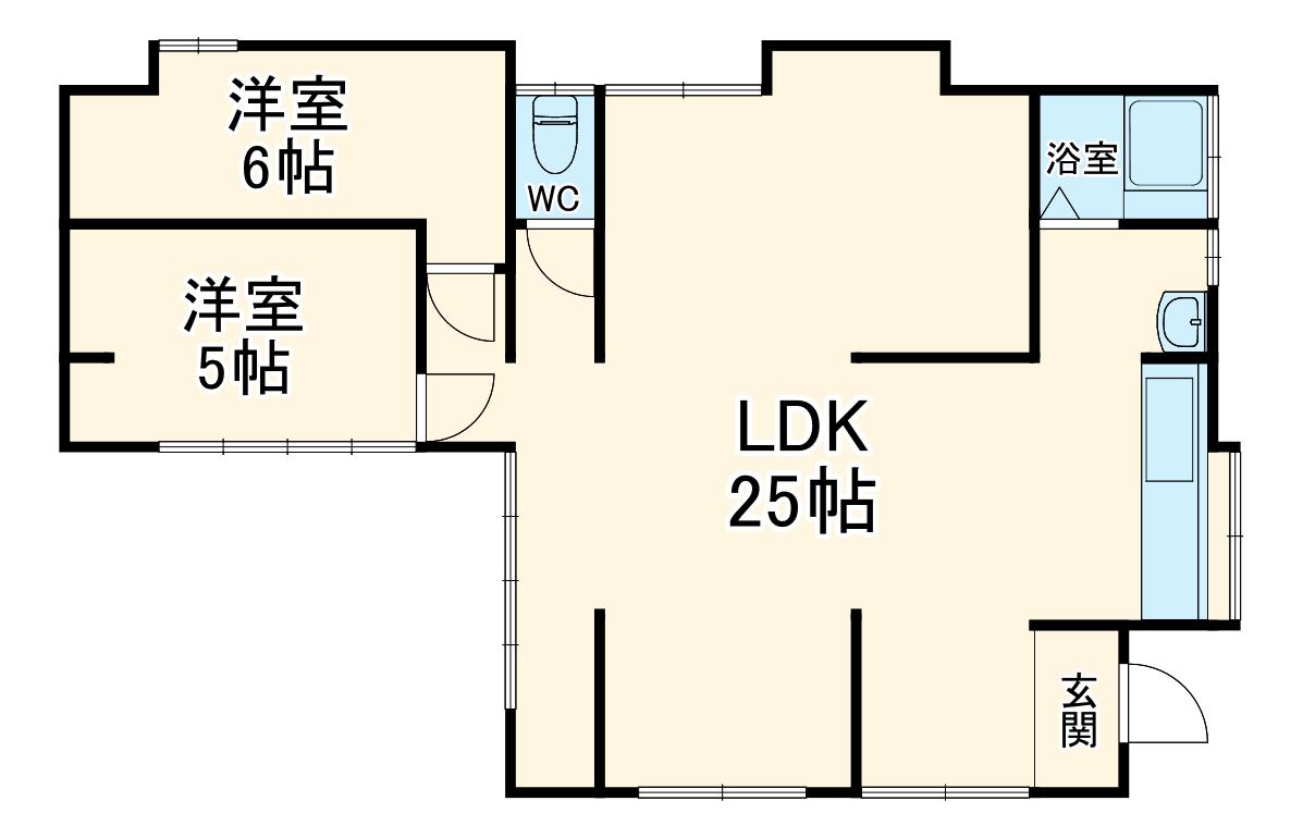 高崎線 北上尾駅 徒歩40分 1階建 築62年(2LDK)の間取り写真
