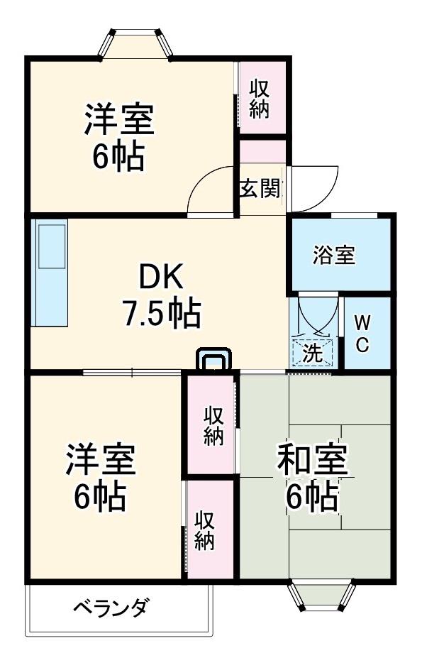 エンパイヤ大野(3DK/2階)の間取り写真