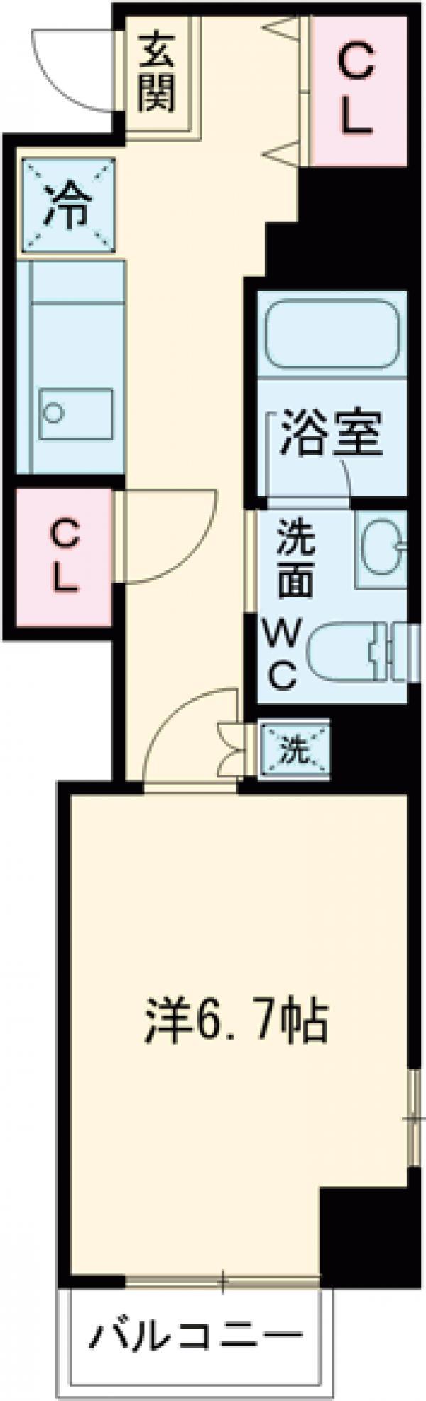 アローフィールド(1K/10階)の間取り写真