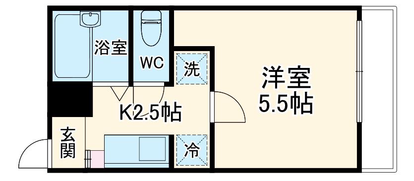 粕壁2丁目アパート(1K/2階)の間取り写真