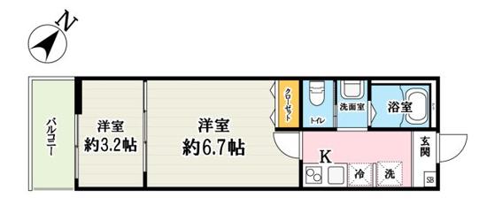 SOLEIL MAISON(2K/1階)の間取り写真