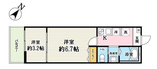 SOLEIL MAISON(2K/2階)の間取り写真