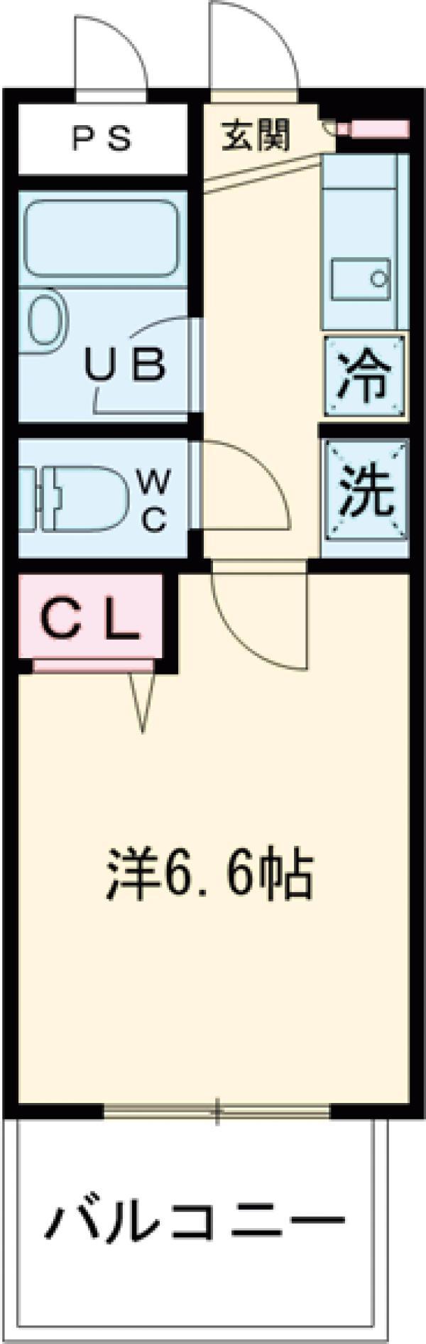 EL CLASICOⅡ(1K/1階)の間取り写真