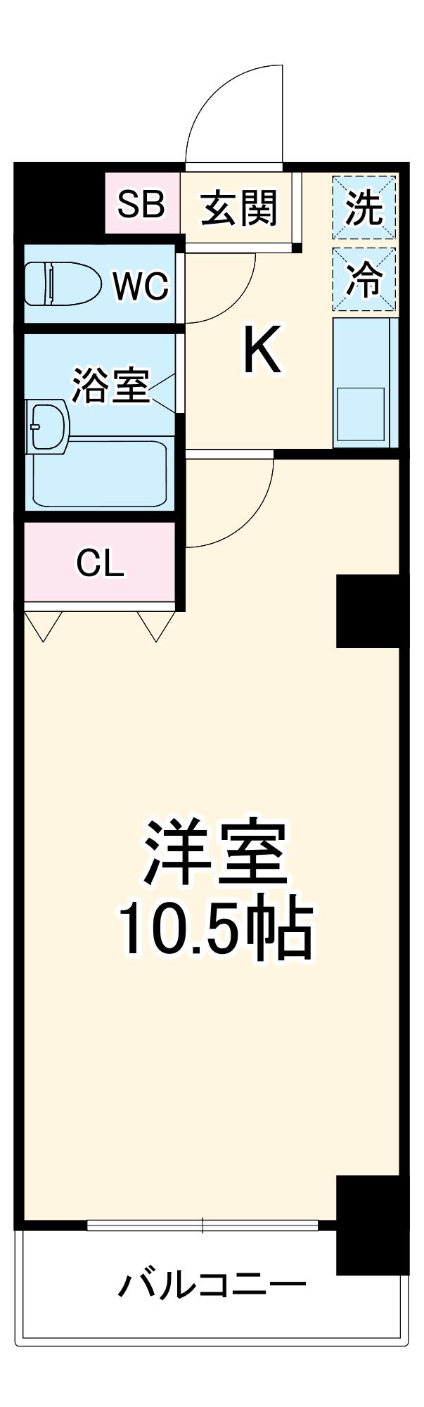 グランピーノ妙典(1K/4階)の間取り写真