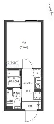 D-STYLE三ノ輪Ⅱ(1K/2階)の間取り写真
