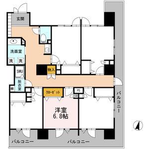 ロイヤルパークスERささしま D-ROOM SHARE ささしま(ワンルーム/3階)の間取り写真