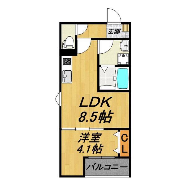 LE COCON 豊田市Ⅱ(1LDK/1階)の間取り写真