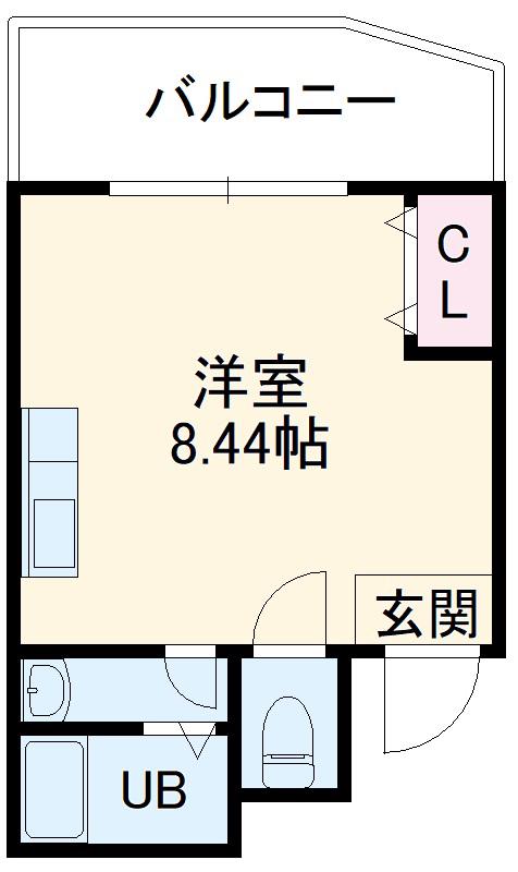 サンロイヤル上尾B棟(ワンルーム/2階)の間取り写真