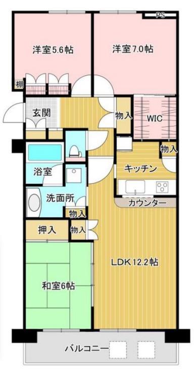 ルネ・アイン(3LDK/5階)の間取り写真