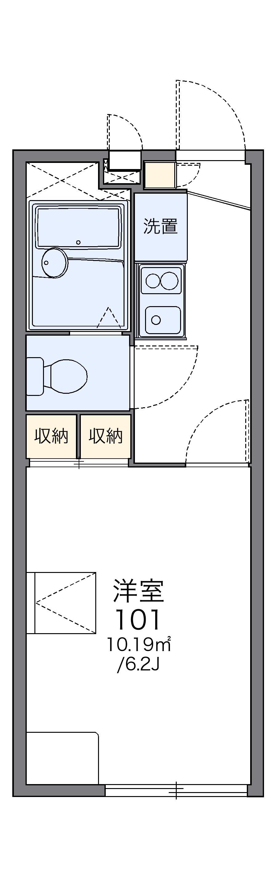 レオパレスメゾンソレイユⅡ(1K/1階)の間取り写真