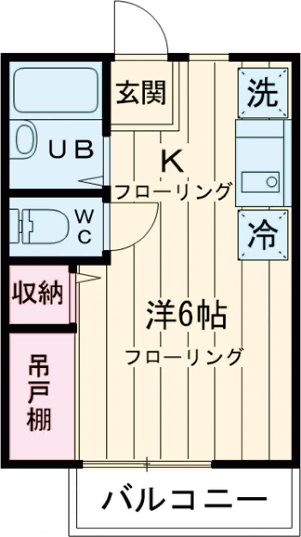 サンドミール(1K/2階)の間取り写真
