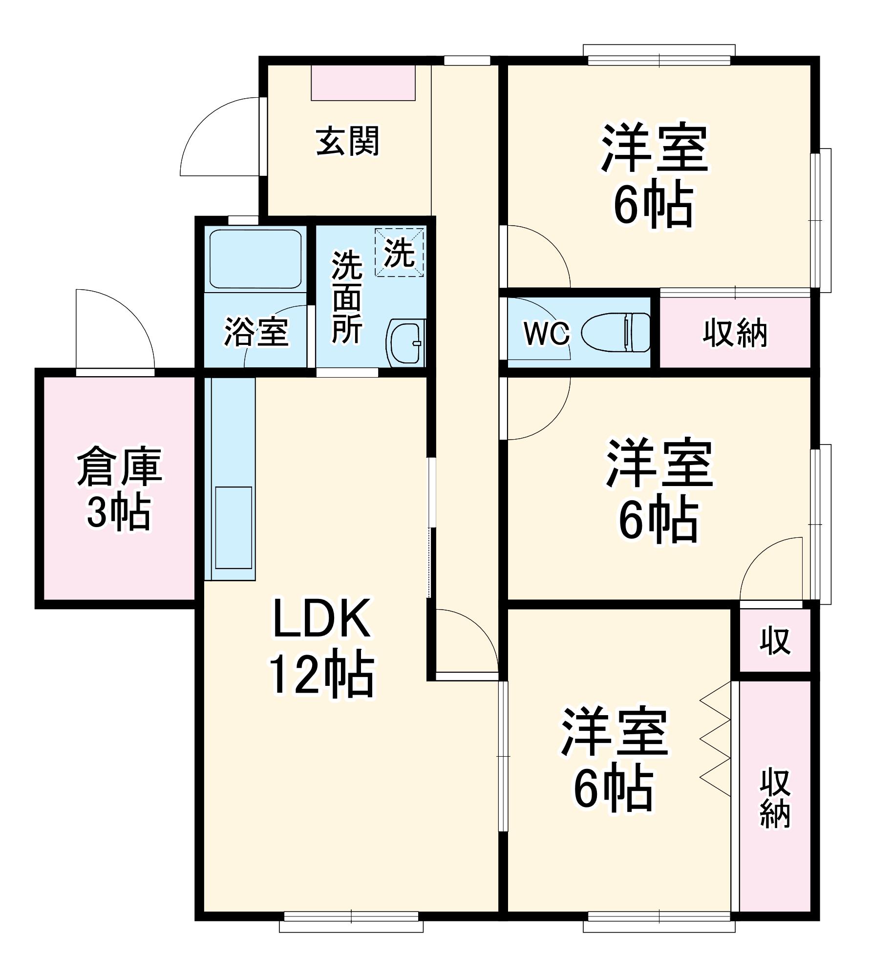 東海道本線 袋井駅 徒歩22分 1階建 築31年(3LDK)の間取り写真