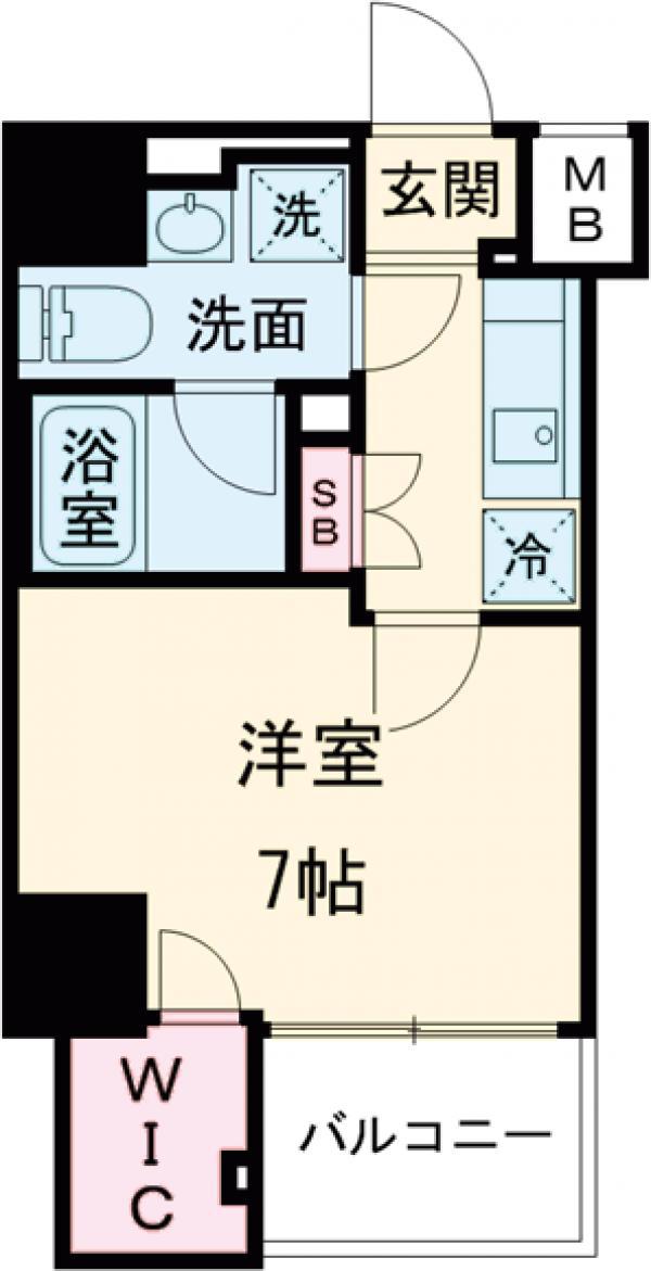 クレヴィスタ練馬桜台Ⅲ(1K/5階)の間取り写真