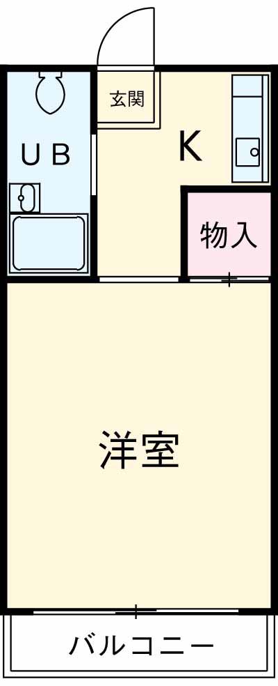 エクセレント・サカキ(1K/2階)の間取り写真