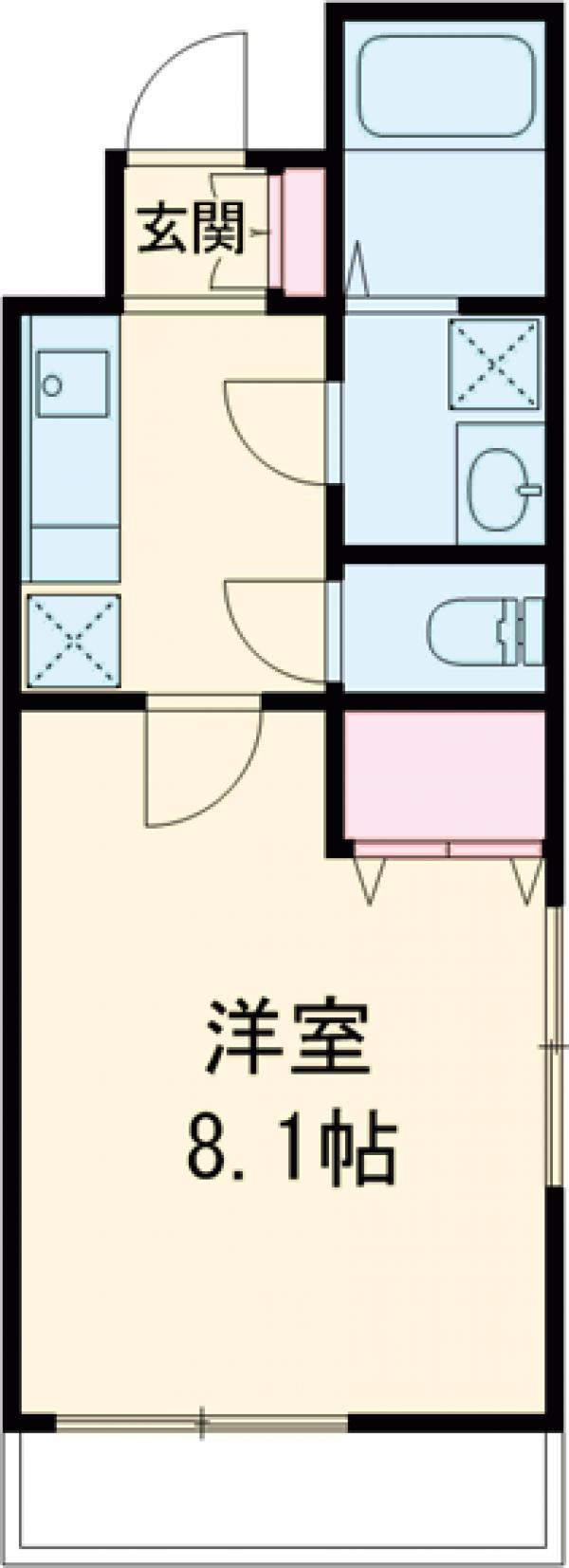 メゾンドプロヴァンス(1K/2階)の間取り写真