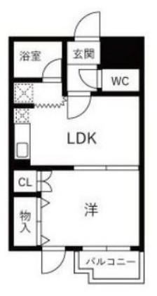 パレロワイアル(1DK/3階)の間取り写真
