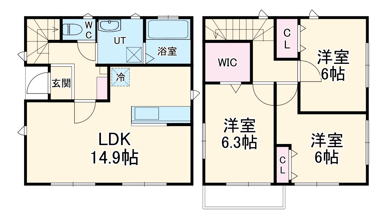 小田急電鉄小田原線 百合ケ丘駅 徒歩20分 2階建 新築(3LDK)の間取り写真