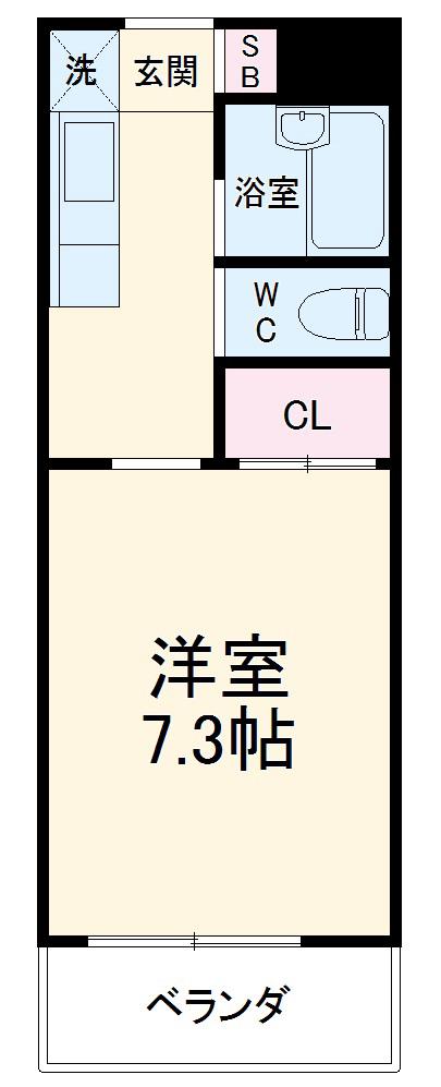 第1飛田ビル(1K/2階)の間取り写真