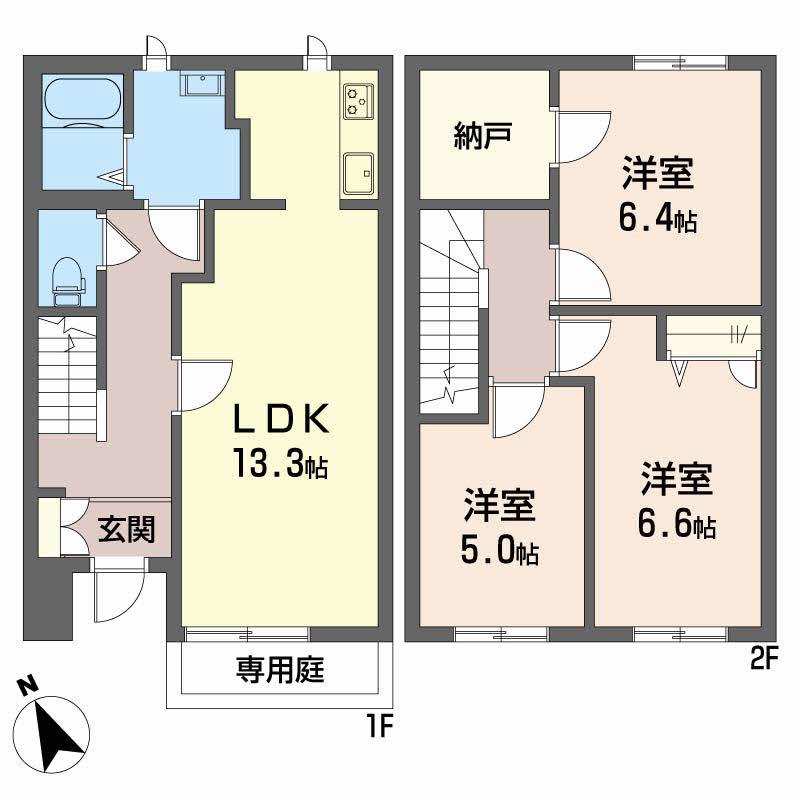サンパティークヤマキ(3LDK/1階)の間取り写真