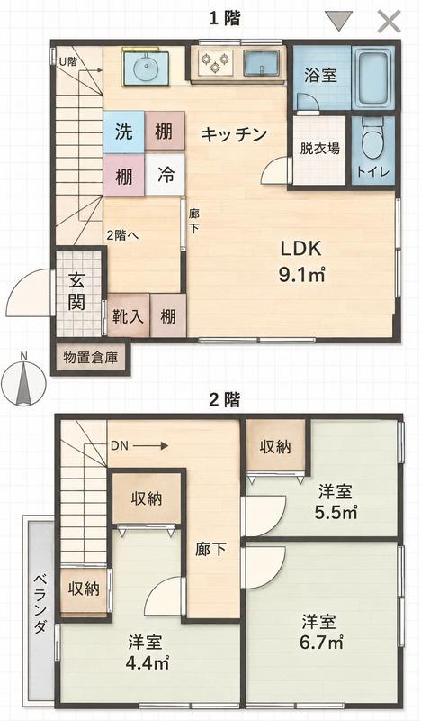 京浜東北・根岸線 根岸駅(神奈川) 徒歩12分 2階建 築54年
