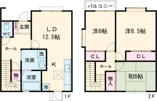 ラヴィル・ヒロ(3LDK)の間取り写真