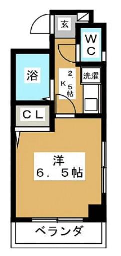 サンハイツ(1K/4階)の間取り写真