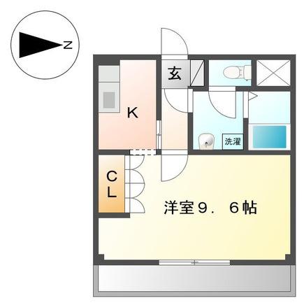 プレザンス(1K/2階)の間取り写真