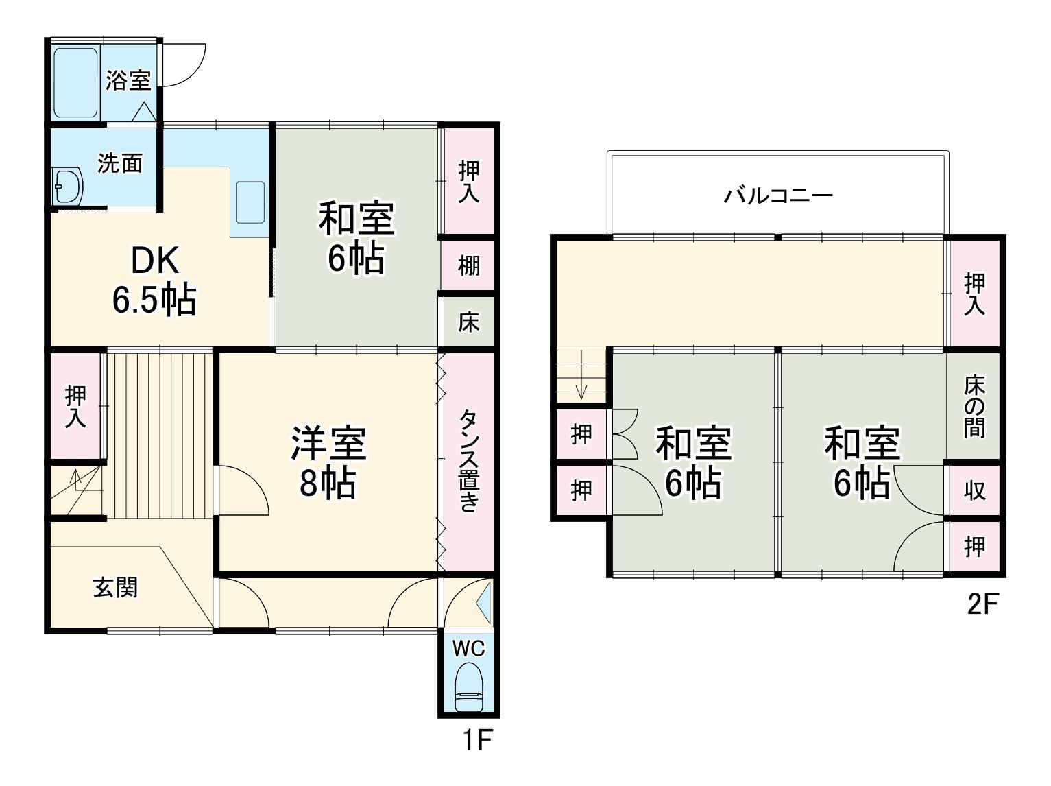 東海道本線 新居町駅 徒歩10分 2階建 築47年