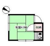 寿荘(ワンルーム/2階)の間取り写真