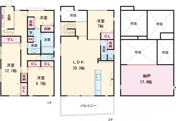 東急池上線 雪が谷大塚駅 徒歩3分 2階建 築9年(3SLDK)の間取り写真