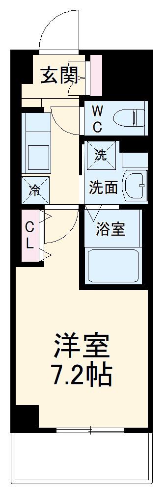 ヴェールシャルマン戸塚2(1K/2階)の間取り写真