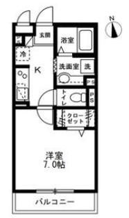 ダイワプレミア当代島Ⅱ(1K/3階)の間取り写真