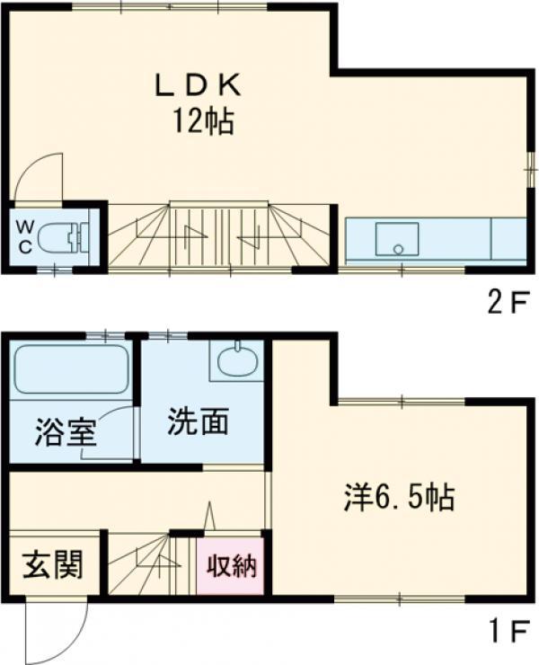 パインヴィレッジ(1LDK/1階)の間取り写真