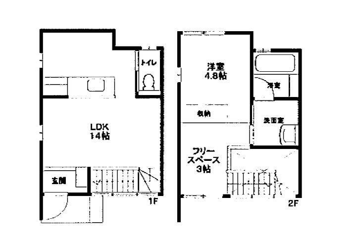 パインヴィレッジ(1LDK/1階)の間取り写真