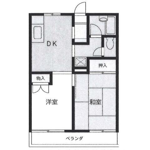 パストラルコート(2DK/2階)の間取り写真